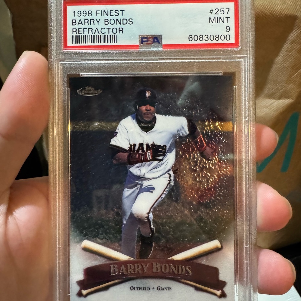 1998 Finest Barry Bonds Refractor Card